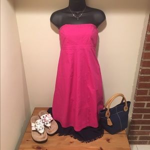 NWT Gap Cotton cocktail party dress removable camisole straps hot pink size 2